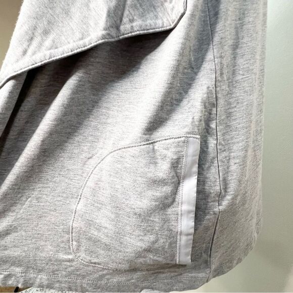 Zenergy by Chico’s Drape Open Front Sporty Grey Cardigan Sweatshirt XL - Picture 4 of 11
